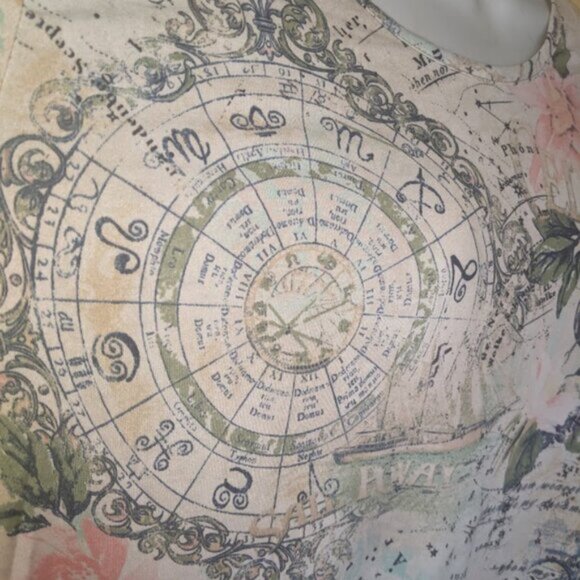 Long Sleeve Artsy Graphic Top Shirt Size XL NEW NWT - Picture 3 of 4